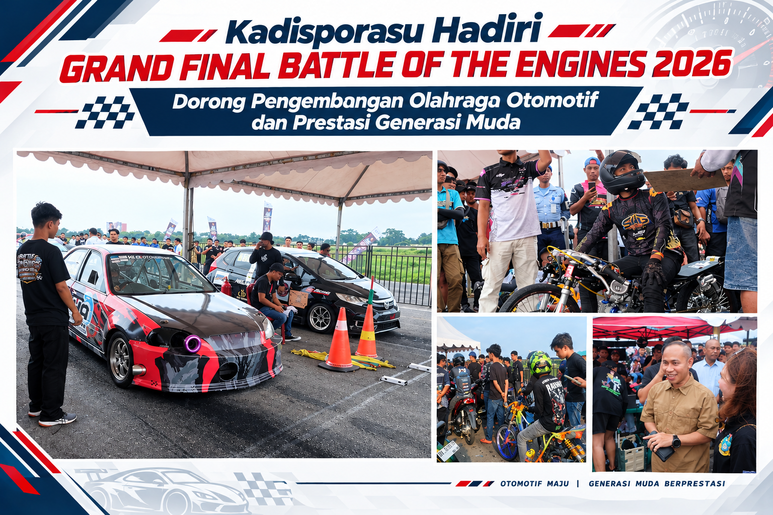 Kadisporasu Hadiri Grand Final Battle of the Engines 2026, Dorong Pengembangan Olahraga Otomotif dan Prestasi Generasi Muda